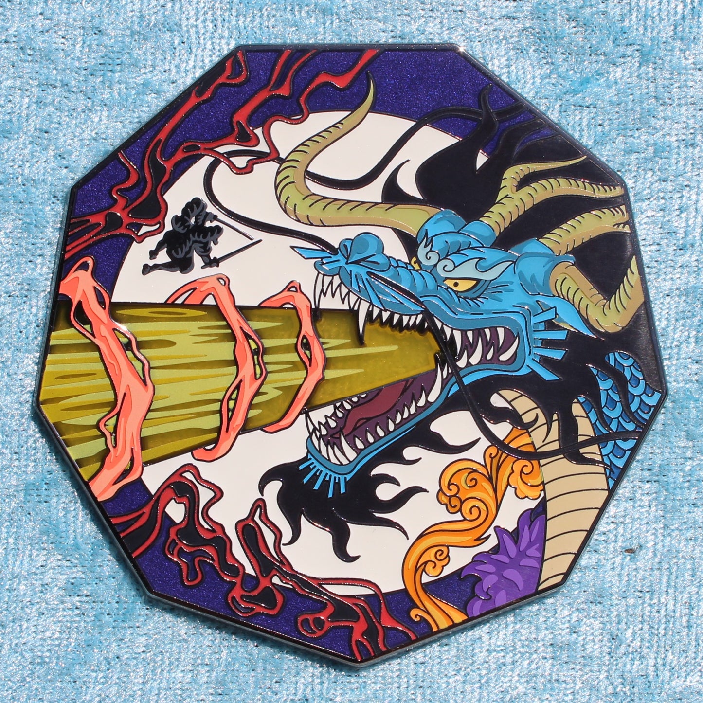 Samurai vs Dragon Pin